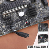 USB 2.0 to Type-E Motherboard Header Extension Cable, USB 2.0 9 Pin Female toUSB+USB 3.1 TypeE Motherboard Connector Adapter, USB3.2 Gen 1 Header