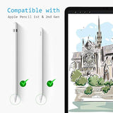 Soft Paperfeel Damping Tips Replacement Compatible With Apple Pencil 1St Gen & 2Nd Gen, Noise Reducing Pen Nibs For Ipad Pro(2 Pcs)