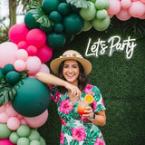 Tropical Jungle Balloon Arch Kit β Green, Sage & Pink Balloons for Baby Shower or Birthday