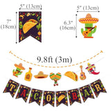 Taco Bar Banner, Mexican Fiesta Party Decorations for Cinco De Mayo & Celebrations