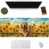 Dog Gaming Mouse Pad Extended Desk Computer Keyboard Laptop Mouse Pads For Gaming Home Office Work, Large Long Desk Mat Mousepad With Non-Slip Rubber Base 31.5×11.8Inch(9)