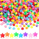 1000 Rainbow Star Pony Beads: DIY Jewelry & Decor