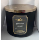 Bath and Body Works, White Barn 3-Wick Candle White Bard Oils - 14.5 oz - 2021 Core Scents! (Mahogany Teakwood Intense)