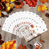 100 Fall Floral Guest Napkins, Disposable Hand Towels for Bathroom & Autumn Events