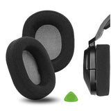 Geekria Comfort Mesh Fabric Replacement Ear Pads for Corsair HS65, HS55 Headphones Ear Cushions, Repair Parts (Black)