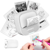 Sticker Printer, S1 Mini Portable Thermal Mini Inkless Label Printer With Bluetooth Stable Connection & Clear Printing For Notes, Journal, Home, Office, Kids, Diy Free App With Multiple Templates