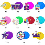 30Pcs Colorful Birthday Hanging Swirls Cupcake Balloon Ceiling Décor