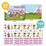 Colorful Princess Thank-You Cards, 4.25X6, 25 Cards, Customizable