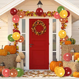 Thanksgiving Balloons 100Pcs 12Inch Orange Yellow Green Brown Burgundy Balloons for Fall Decor