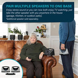 Extra Speaker Receiver Only For Wireless Tv Speaker System – Transmitting Base And Audio Cables Not Included – Pairs With Bt-200 For Use Of Multiple Speakers Around The House