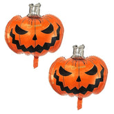 2 Pack Jumbo Pumpkin Foil Balloons Scary Halloween Party Decorations