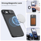 Magnetic MagSafe Case for iPhone 17E/16E, Upgraded Camera Cover with Shockproof Protection, Compatible with MagSafe, Slim Fit for iPhone 17E(2026)/16E(2025) 6.1 inch, Black