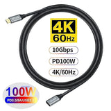 6Ft 100W Usb C To Usb C Cable 4K Video Output 10Gbps Data Transfer 3.1 Gen 2 P