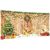 Christmas Garage Door Banner, 13 X 6Ft Merry Christmas Garage Cover Large Xmas Party Background Decoration For Photography, Holiday Photo Booth Props Outdoor Hanging Decor For Winter Supplies