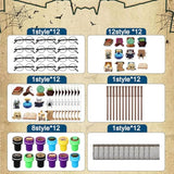 72 Pcs Wizard Party Favors Birthday Decorations With Mini Notebook Black Glasses Pencil Stamp Sticker Gift Bag For Kids Wizard Magical Goody Bag Stuffer Classroom Prize Supplies (Wand)