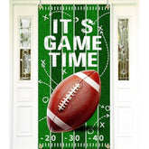 Football Door Cover,Football Party Decorations, It'S Game Time Banner Rugby Tailgate Theme Hanging Banner For Game Day Touchdown Sport Birthday Party Indoor Outdoor Supplies