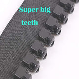 Super Large Plastic Zipper Size 20# Heavy Duty Zippers 10 In Long With