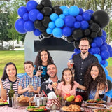 122PCS Blue & Black Balloon Garland Kit β Gamer Party Decor for Birthday, Grad and Retirement