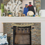Congratulations Banner, Gold Glitter "Class of 2025" Tassel Grad Party Decor