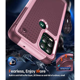 For Moto-G-Stylus-5G-2021-Case: Moto G Stylus 5G Case With Screen Protectors, Dual Layer Protective Hard Pc Back & Soft Bumper Resilient Shock Absorb Motorola G Stylus 5G 2021 Case, Red Pink