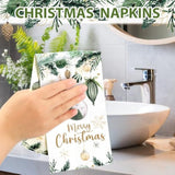 100 Pack Merry Christmas Paper Napkins Farmhouse Christmas Tree Ornament Disposable Napkins 3 X 15.7 Inch Xmas Hanging Dinner Hand Towel For Bathroom Kitchen Xams Winter Party Decoration