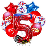Cartoon Hero 40 Inch Red And Blue Spider Theme Number Foil Birthday Decoration Balloons, Cartoon Party Birthday Supplies, Number Large Balloons For Spider Theme Party (5)
