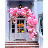 Rose Gold 16 Number Balloons 40" Giant Foil Mylar for 16th Birthday Decor