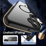 Magnetic Samsung Galaxy A16 5G Phone Case with Screen Protector and Built-in Magnets for Military Grade Drop Protection and Anti-Fingerprint Matte Finish