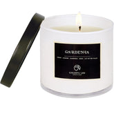 Premium Gardenia Scented Candle For Men & Women, Highly Scented, 7.1Oz|45 Hour Long Lasting, All Natural Soy Candles, Home Decor, White Glass Jar Candle With Gift Box
