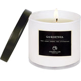 Premium Gardenia Scented Candle For Men & Women, Highly Scented, 7.1Oz|45 Hour Long Lasting, All Natural Soy Candles, Home Decor, White Glass Jar Candle With Gift Box