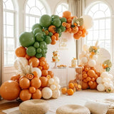 Sage Green Balloon Arch Kit: Fall Party Decor, Ivory & Terracotta