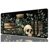 Dark Academia Gaming Mouse Pad, Mystical Green Plant Book Extended Gaming Mouse Pad Mat With Stitched Edge Non-Slip Base Big Mouse Pad, Xxl Extended Mouse Protector For Home Office, 31.5”X11.8”