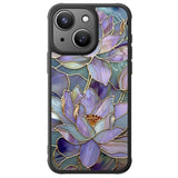 For Iphone 14 Case Military-Grade Protection & Wireless Charging - Trendy Floral Design For Women Girls, Non-Slip Matte Phone Cover With Shockproof Corners - Dreamy Lotus
