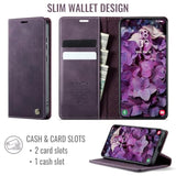 For Samsung Galaxy S25 Fe Case, Pu Leather Wallet Case With Rfid Blocking Card Holder Magnetic Flip Fold Shockproof Durable Protective Phone Case For Galaxy S25 Fe (Purple)