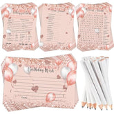 100 Pcs Who Knows The Birthday Girl Best Cards With 20 Pre Pointed Pencils Set For 20 Guests, Girls Birthday Night Game Ideas, Girls Her Sleepover Party Supplies, 4 Activities(Balloon)