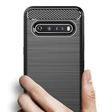 For Lg V60 Thinq Case,Lg V60 Case Shock-Absorption Flexible Tpu Rubber Full-Body Protective Phone Cover For Lg V60 Thinq(Black)