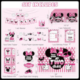 Oh Twodles Birthday Party Supplies Girl, 2Nd Birthday Decorations For Girl, 150 Pcs 2 Year Old Party Decorations