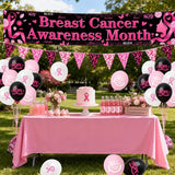 Breast Cancer Awareness Decorations, Survivor Party Banner Balloons Set
