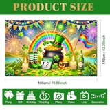 St. Patrick’S Day Banner Happy St. Patrick’S Day Decorations 71X43 Inch Rainbow Shamrock Gold Coin Pot Clover March 17 Party Wall Decor Holiday Photo Backdrop Indoor Outdoor