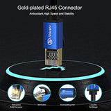 Cat7 Ethernet Cable 50Ft, Cat7 Outdoor Cable Triple Shielding Sstp 10Gbps 600M