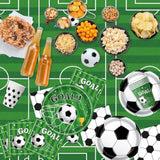 170 Pcs Soccer Party Decorations, Soccer Birthday Party Decorations - Includes Plates, Napkins, Cups, Banner, Balloons, Tablecloth, Knives, Forks For Sports Soccer Theme Party Decorations, Serve 24