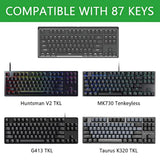 Geekria Tenkeyless TKL Keyboard Dust Cover, Clear Acrylic Keypads Cover for 80