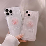 Compatible For Iphone 14 Cute 3D Pink Bowknot Slim Clear Aesthetic Design Women Teen Girls Camera Lens Protection Phone Cases Cover