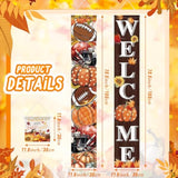 3Pcs Thanksgiving Decorations Football And Fall Y'All Yard Sign Autumn Football Welcome Door Cover Banner Autumn Pumpkins Rustic Seasonal Farmhouse Thanksgiving Decoration Home Outdoor Decor