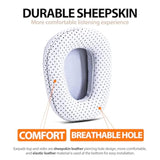 B450-Xt B550-Xt Replacement Ear Pads Sheepskin Leather Ear Cushion Compatible With B450-Xt B550Xt Headset I B450 B550 Xt Kit Accessories (White)