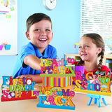 4Pack Back To School Decorations, First Day Of School Wooden Table Centerpieces Back To School Party Decorations For Classroom School Office Table Decor