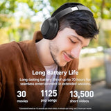 Bluetooth 5.4 Over-Ear Headphones, 70H Playback, Deep Bass Sound