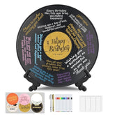 1 Pcs Retro Vinyl Record Guest Book For Party, Sign-In Board With 14 Pens & 6 Decorative Stickers, Birthday, Graduation, Retirement Guest Book Decor