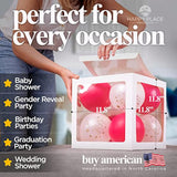 Balloon Boxes With Letters – 6 White Baby Shower Balloon Boxes, Baby Shower Boxes With Letters, Large Baby Blocks For Baby Shower, Baby Boy Boxes, Baby Box Letters, Gender Reveal & Party Decorations