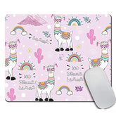 Cute Cartoon Llama With An Inscription No Drama Llama On A Pink Background Mousepad,Funny Mousepad,Mousepad,Desk Accessory,Cute Mousepad 9.5 X 7.9 Inch (240Mmx200Mmx3Mm)